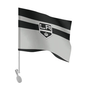 Флаг для автомобиля с принтом Los Angeles Kings в городе Новоалтайск, 100% полиэстер | Размер: 30*21 см | hockey | los angeles kings | nhl | нхл | спорт | хоккей