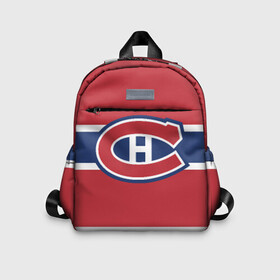 Детский рюкзак 3D с принтом Montreal Canadiens в городе Новоалтайск, 100% полиэстер | лямки с регулируемой длиной, сверху петелька, чтобы рюкзак можно было повесить на вешалку. Основное отделение закрывается на молнию, как и внешний карман. Внутри дополнительный карман. По бокам два дополнительных кармашка | hockey | montreal canadien | nhl | нхл | спорт | хоккей