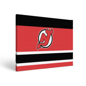 Холст прямоугольный с принтом New Jersey Devils в городе Новоалтайск, 100% ПВХ |  | hockey | new jersey devils | nhl | нхл | спорт | хоккей
