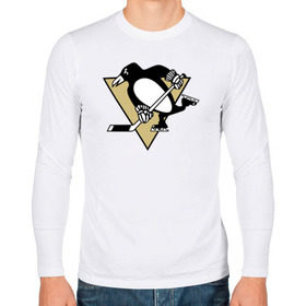 Мужской лонгслив хлопок с принтом Pittsburgh Penguins в городе Новоалтайск, 100% хлопок |  | pittsburgh penguinspittsburgh penguins