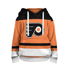 Детская толстовка 3D с принтом Philadelphia Flyers в городе Новоалтайск, 100% полиэстер | двухслойный капюшон со шнурком для регулировки, мягкие манжеты на рукавах и по низу толстовки, спереди карман-кенгуру с мягким внутренним слоем | hockey | nhl | philadelphia flyers | нхл | хоккей