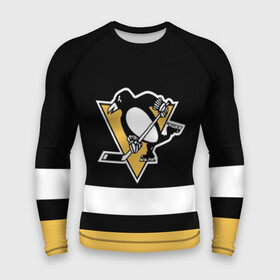 Мужской рашгард 3D с принтом Pittsburgh Penguins в городе Новоалтайск,  |  | hockey | nhl | pittsburgh penguins | нхл | хоккей