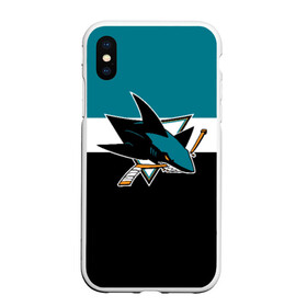 Чехол для iPhone XS Max матовый с принтом San Jose Sharks в городе Новоалтайск, Силикон | Область печати: задняя сторона чехла, без боковых панелей | Тематика изображения на принте: hockey | nhl | san jose sharks | нхл | спорт | хоккей