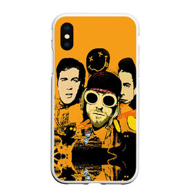 Чехол для iPhone XS Max матовый с принтом Nirvana в городе Новоалтайск, Силикон | Область печати: задняя сторона чехла, без боковых панелей | cobain | curt | nirvana | rock | группа | кобейн | курт | нирвана | рок
