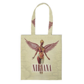 Сумка 3D повседневная с принтом Nirvana в городе Новоалтайск, 100% полиэстер | Плотность: 200 г/м2; Размер: 34×35 см; Высота лямок: 30 см | cobain | curt | nirvana | rock | группа | кобейн | курт | нирвана | рок