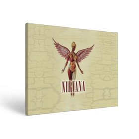 Холст прямоугольный с принтом Nirvana в городе Новоалтайск, 100% ПВХ |  | cobain | curt | nirvana | rock | группа | кобейн | курт | нирвана | рок