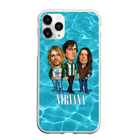 Чехол для iPhone 11 Pro матовый с принтом Шаржи группа Nirvana в городе Новоалтайск, Силикон |  | cobain | curt | nirvana | rock | группа | кобейн | курт | нирвана | рок