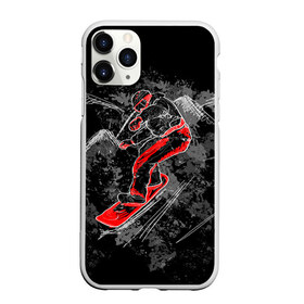 Чехол для iPhone 11 Pro Max матовый с принтом Сноубордист в городе Новоалтайск, Силикон |  | Тематика изображения на принте: extreme | snowboard | сноуборд | сноубордист | экстрим