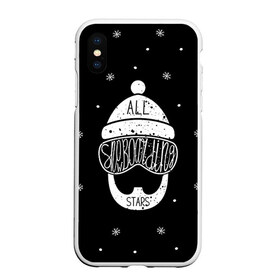 Чехол для iPhone XS Max матовый с принтом Бородатый сноубордист в городе Новоалтайск, Силикон | Область печати: задняя сторона чехла, без боковых панелей | extreme | snowboard | сноуборд | сноубордист | экстрим