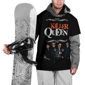 Накидка на куртку 3D с принтом Killer Queen в городе Новоалтайск, 100% полиэстер |  | Тематика изображения на принте: freddie | heavy | mercury | metal | queen | rock | квин | куин | меркури | меркюри | метал | рок | фредди меркьюри | фреди | хэви