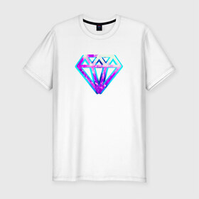 Мужская футболка премиум с принтом Cloud rap в городе Новоалтайск, 92% хлопок, 8% лайкра | приталенный силуэт, круглый вырез ворота, длина до линии бедра, короткий рукав | бриллиант | клауд | рэп