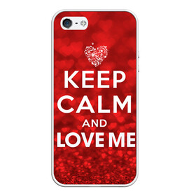 Чехол для iPhone 5/5S матовый с принтом Love me в городе Новоалтайск, Силикон | Область печати: задняя сторона чехла, без боковых панелей | 14 февраля | love | love is | love me | валентин | влюбленный | день святого валентина | люби меня | любовь | милый | святой | сердечко | сердце