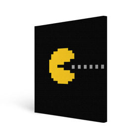 Холст квадратный с принтом PAC-MAN в городе Новоалтайск, 100% ПВХ |  | 14 февраля | love | pac man | pacman | влюбленные | день влюбленных | день святого валентина | любовь | пакман | пекман | пиксели