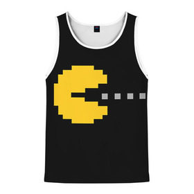 Мужская майка 3D с принтом PAC-MAN в городе Новоалтайск, 100% полиэстер | круглая горловина, приталенный силуэт, длина до линии бедра. Пройма и горловина окантованы тонкой бейкой | 14 февраля | love | pac man | pacman | влюбленные | день влюбленных | день святого валентина | любовь | пакман | пекман | пиксели