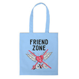 Сумка 3D повседневная с принтом Friendzone в городе Новоалтайск, 100% полиэстер | Плотность: 200 г/м2; Размер: 34×35 см; Высота лямок: 30 см | 14 февраля | friendzone | valentine | день святого валентина | ненавижу 14 февраля | сердечки | френдзона