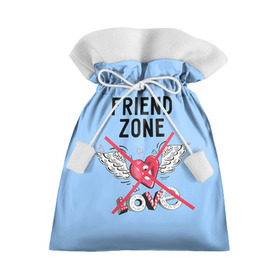 Подарочный 3D мешок с принтом Friendzone в городе Новоалтайск, 100% полиэстер | Размер: 29*39 см | Тематика изображения на принте: 14 февраля | friendzone | valentine | день святого валентина | ненавижу 14 февраля | сердечки | френдзона