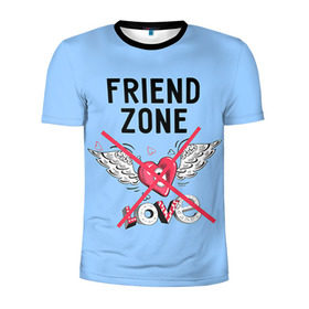 Мужская футболка 3D спортивная с принтом Friendzone в городе Новоалтайск, 100% полиэстер с улучшенными характеристиками | приталенный силуэт, круглая горловина, широкие плечи, сужается к линии бедра | 14 февраля | friendzone | valentine | день святого валентина | ненавижу 14 февраля | сердечки | френдзона
