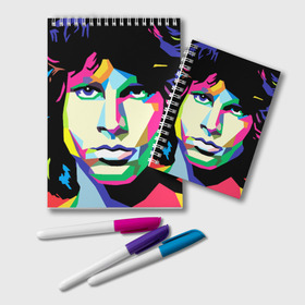 Блокнот с принтом Jim morrison в городе Новоалтайск, 100% бумага | 48 листов, плотность листов — 60 г/м2, плотность картонной обложки — 250 г/м2. Листы скреплены удобной пружинной спиралью. Цвет линий — светло-серый
 | Тематика изображения на принте: jim morrison джим моррисон | поп арт | портрет