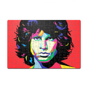 Пазл магнитный 126 элементов с принтом Jim morrison в городе Новоалтайск, полимерный материал с магнитным слоем | 126 деталей, размер изделия —  180*270 мм | Тематика изображения на принте: jim morrison джим моррисон | поп арт | портрет