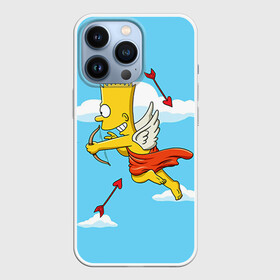 Чехол для iPhone 13 Pro с принтом Барт амур в городе Новоалтайск,  |  | Тематика изображения на принте: 14 февраля | simpsons | барт | день влюбленных | день святого валентина | купидон | любовь | подарок. love | симпсоны