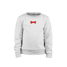 Детский свитшот хлопок с принтом Bow Tie в городе Новоалтайск, 100% хлопок | круглый вырез горловины, эластичные манжеты, пояс и воротник | бабочка | бант | галстук