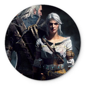Коврик круглый The Witcher 3 Wild Hunt: в городе Новоалтайск, резина и полиэстер | круглая форма, изображение наносится на всю лицевую часть | игра.ведьмак 3 | цири | цири и геральт геральт