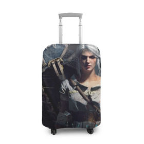 Чехол для чемодана 3D с принтом The Witcher 3 Wild Hunt в городе Новоалтайск, 86% полиэфир, 14% спандекс | двустороннее нанесение принта, прорези для ручек и колес | игра.ведьмак 3 | цири | цири и геральт геральт