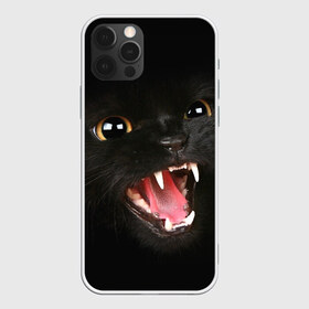 Чехол для iPhone 12 Pro Max с принтом Черный кот в городе Новоалтайск, Силикон |  | Тематика изображения на принте: глаза | клыки | хищник | черный кон