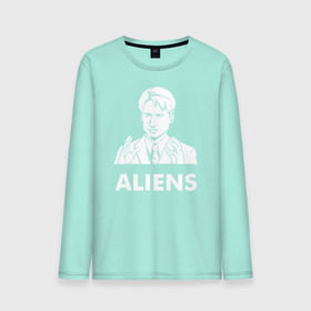 Мужской лонгслив хлопок с принтом Aliens в городе Новоалтайск, 100% хлопок |  | fox | mulder | the x files | малдер | фокс