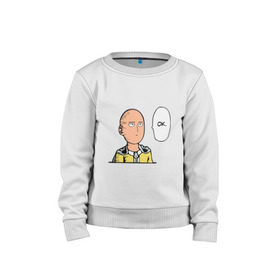 Детский свитшот хлопок с принтом One Punch Man в городе Новоалтайск, 100% хлопок | круглый вырез горловины, эластичные манжеты, пояс и воротник | one | wanpanchman | большой | ван | ванпанчмен | кадзуя | каппэй | мари | маюми | накаи | танака | ягути | ямагути
