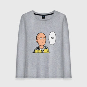 Женский лонгслив хлопок с принтом One Punch Man в городе Новоалтайск, 100% хлопок |  | one | wanpanchman | большой | ван | ванпанчмен | кадзуя | каппэй | мари | маюми | накаи | танака | ягути | ямагути