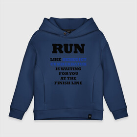 Детское худи Oversize хлопок с принтом Run Like Benedict Cumberbatch  в городе Новоалтайск, френч-терри — 70% хлопок, 30% полиэстер. Мягкий теплый начес внутри —100% хлопок | боковые карманы, эластичные манжеты и нижняя кромка, капюшон на магнитной кнопке | bbc | benedict | cumberbatch | dead | detective | doctor | freeman | holmes | john | martin | potato | sherlock | watson | бенедикт | ватсон | детектив | доктор | камбербэтч | мартин | мориарти | профессор | фримен | холмс | шерлок