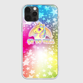 Чехол для iPhone 12 Pro Max с принтом Go to hell в городе Новоалтайск, Силикон |  | go to hell | hell | hipster | unicorn | единорог | радуга | хипстер