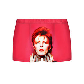 Мужские трусы 3D с принтом Ziggy Stardust в городе Новоалтайск, 50% хлопок, 50% полиэстер | классическая посадка, на поясе мягкая тканевая резинка | bowie | david | ziggy stardust | боуи | дэвид | музыкант | певец | рок