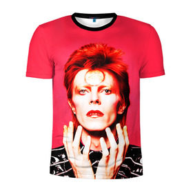 Мужская футболка 3D спортивная с принтом Ziggy Stardust в городе Новоалтайск, 100% полиэстер с улучшенными характеристиками | приталенный силуэт, круглая горловина, широкие плечи, сужается к линии бедра | bowie | david | ziggy stardust | боуи | дэвид | музыкант | певец | рок