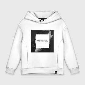 Детское худи Oversize хлопок с принтом The next day в городе Новоалтайск, френч-терри — 70% хлопок, 30% полиэстер. Мягкий теплый начес внутри —100% хлопок | боковые карманы, эластичные манжеты и нижняя кромка, капюшон на магнитной кнопке | bowie | david | боуи | дэвид | музыкант | певец | рок