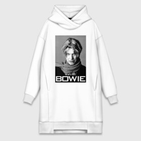 Платье-худи хлопок с принтом Легендарный Боуи в городе Новоалтайск,  |  | bowie | david | боуи | дэвид | музыкант | певец | рок