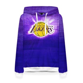 Женская толстовка 3D с принтом Los Angeles Lakers в городе Новоалтайск, 100% полиэстер  | двухслойный капюшон со шнурком для регулировки, мягкие манжеты на рукавах и по низу толстовки, спереди карман-кенгуру с мягким внутренним слоем. | basketball | la | lakers | los angeles | nba | баскет | баскетбол | баскетбольный | лейкерс | нба | спорт