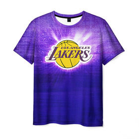 Мужская футболка 3D с принтом Los Angeles Lakers в городе Новоалтайск, 100% полиэфир | прямой крой, круглый вырез горловины, длина до линии бедер | Тематика изображения на принте: basketball | la | lakers | los angeles | nba | баскет | баскетбол | баскетбольный | лейкерс | нба | спорт