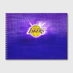 Альбом для рисования с принтом Los Angeles Lakers в городе Новоалтайск, 100% бумага
 | матовая бумага, плотность 200 мг. | Тематика изображения на принте: basketball | la | lakers | los angeles | nba | баскет | баскетбол | баскетбольный | лейкерс | нба | спорт
