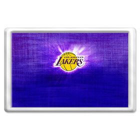 Магнит 45*70 с принтом Los Angeles Lakers в городе Новоалтайск, Пластик | Размер: 78*52 мм; Размер печати: 70*45 | Тематика изображения на принте: basketball | la | lakers | los angeles | nba | баскет | баскетбол | баскетбольный | лейкерс | нба | спорт