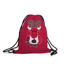Рюкзак-мешок 3D с принтом Chicago bulls в городе Новоалтайск, 100% полиэстер | плотность ткани — 200 г/м2, размер — 35 х 45 см; лямки — толстые шнурки, застежка на шнуровке, без карманов и подкладки | basketball | chicago | chicago bulls | nba | баскет | баскетбол | баскетбольный | булс | нба | спорт | чикаго | чикаго булс