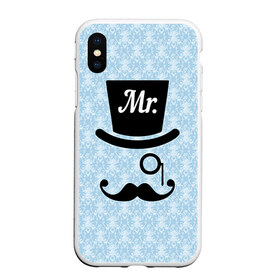 Чехол для iPhone XS Max матовый с принтом Mister 2 в городе Новоалтайск, Силикон | Область печати: задняя сторона чехла, без боковых панелей | Тематика изображения на принте: 14 февраля | влюбленные | день святого валентина | любимый | любовь | парные | половинка