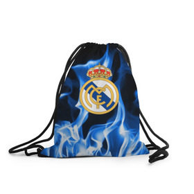 Рюкзак-мешок 3D с принтом Real Madrid в городе Новоалтайск, 100% полиэстер | плотность ткани — 200 г/м2, размер — 35 х 45 см; лямки — толстые шнурки, застежка на шнуровке, без карманов и подкладки | Тематика изображения на принте: madrid | real | мадрид | реал | футбол