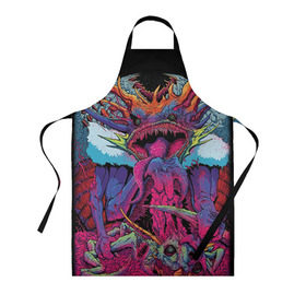 Фартук 3D с принтом Hyper Beast в городе Новоалтайск, 100% полиэстер | общий размер — 65 х 85 см, ширина нагрудника — 26 см, горловина — 53 см, длина завязок — 54 см, общий обхват в поясе — 173 см. Принт на завязках и на горловине наносится с двух сторон, на основной части фартука — только с внешней стороны | counter strike | cs go | csgo | strike | игры | контр | контр страйк | кс | страйк