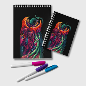 Блокнот с принтом Hyper Beast 1 в городе Новоалтайск, 100% бумага | 48 листов, плотность листов — 60 г/м2, плотность картонной обложки — 250 г/м2. Листы скреплены удобной пружинной спиралью. Цвет линий — светло-серый
 | counter strike | cs go | csgo | strike | игры | контр | контр страйк | кс | страйк