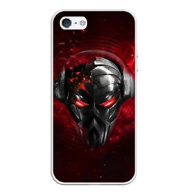 Чехол для iPhone 5/5S матовый с принтом Череп в наушниках в городе Новоалтайск, Силикон | Область печати: задняя сторона чехла, без боковых панелей | космос | музыка | огонь | череп в наушниках