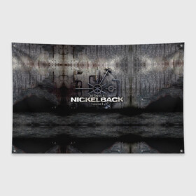 Флаг-баннер с принтом Nickelback в городе Новоалтайск, 100% полиэстер | размер 67 х 109 см, плотность ткани — 95 г/м2; по краям флага есть четыре люверса для крепления | nickelback | группа | никельбэк | рок