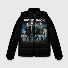 Зимняя куртка для мальчиков 3D с принтом Nickelback в городе Новоалтайск, ткань верха — 100% полиэстер; подклад — 100% полиэстер, утеплитель — 100% полиэстер | длина ниже бедра, удлиненная спинка, воротник стойка и отстегивающийся капюшон. Есть боковые карманы с листочкой на кнопках, утяжки по низу изделия и внутренний карман на молнии. 

Предусмотрены светоотражающий принт на спинке, радужный светоотражающий элемент на пуллере молнии и на резинке для утяжки | nickelback | группа | никельбэк | рок