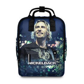 Женский рюкзак 3D с принтом Nickelback в городе Новоалтайск, 100% полиэстер | лямки с регулируемой длиной, сверху ручки, чтобы рюкзак нести как сумку. Основное отделение закрывается на молнию, как и внешний карман. Внутри два дополнительных кармана, один из которых закрывается на молнию. По бокам два дополнительных кармашка, куда поместится маленькая бутылочка
 | nickelback | группа | никельбэк | рок